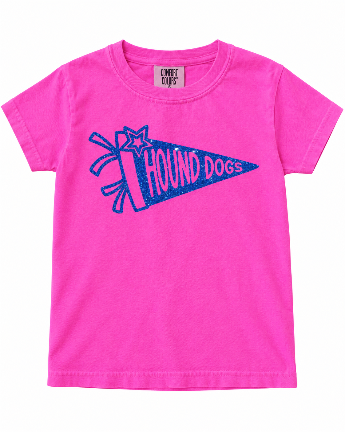 Comfort Colors Girls Flag Hound Dog Tee
