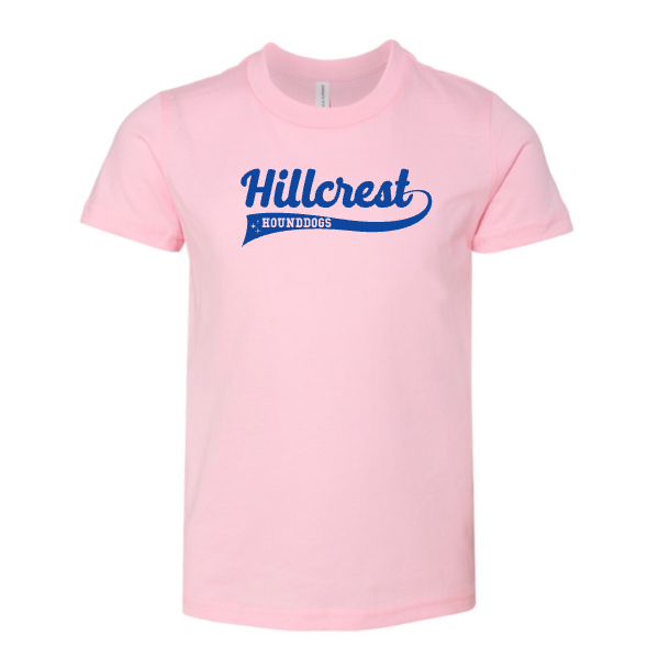 Hillcrest Bella Canvas Tee with Blue Glitter Vinyl