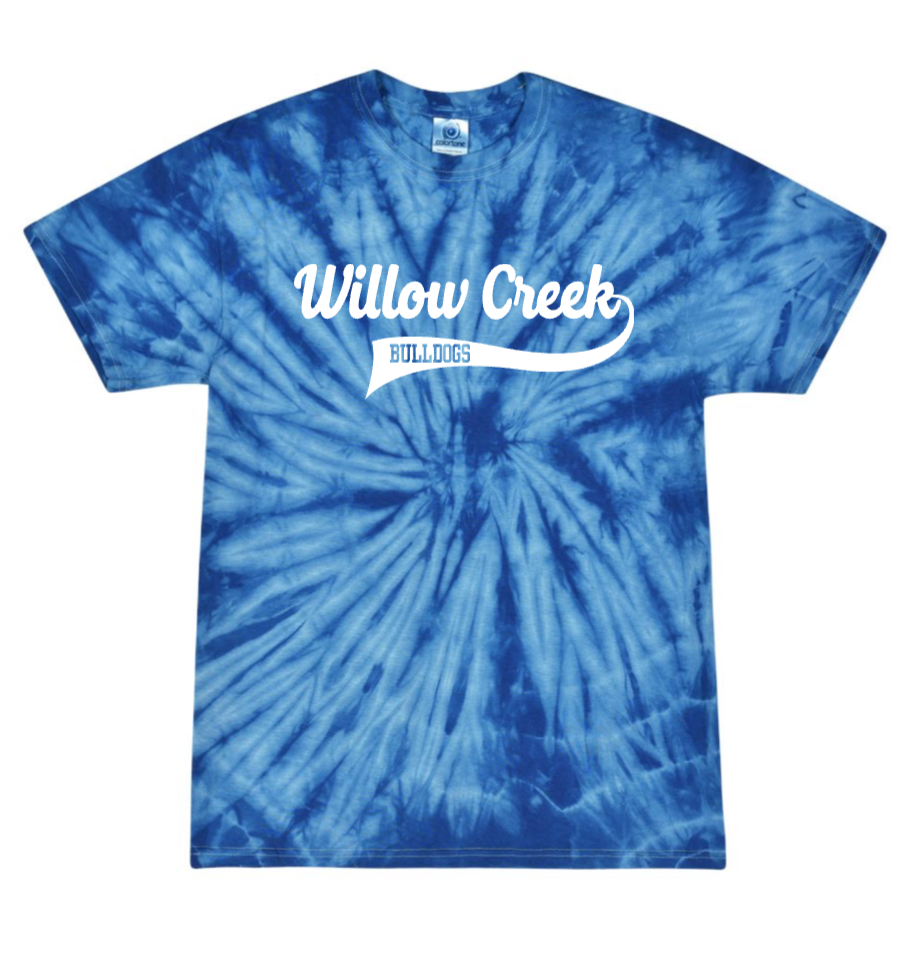 Willow Creek Cursive Tie Dye Tee
