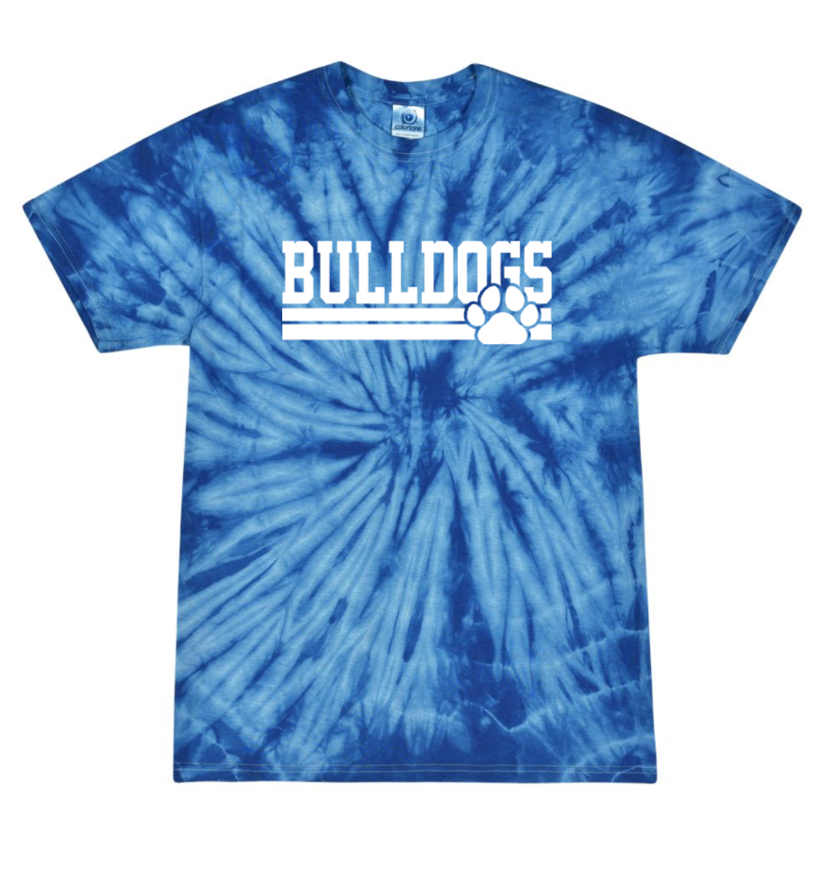 Bulldogs Paw Tie Dye Tee
