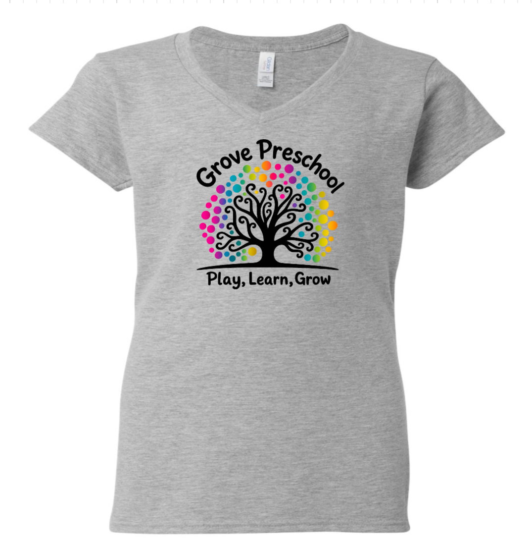 Womens V Neck Grove Rainbow Tee
