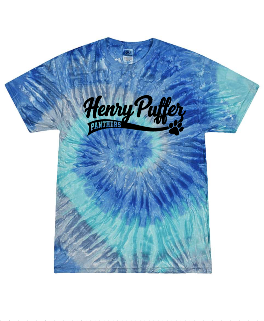 New Henry Puffer Script Tie Dye Tee