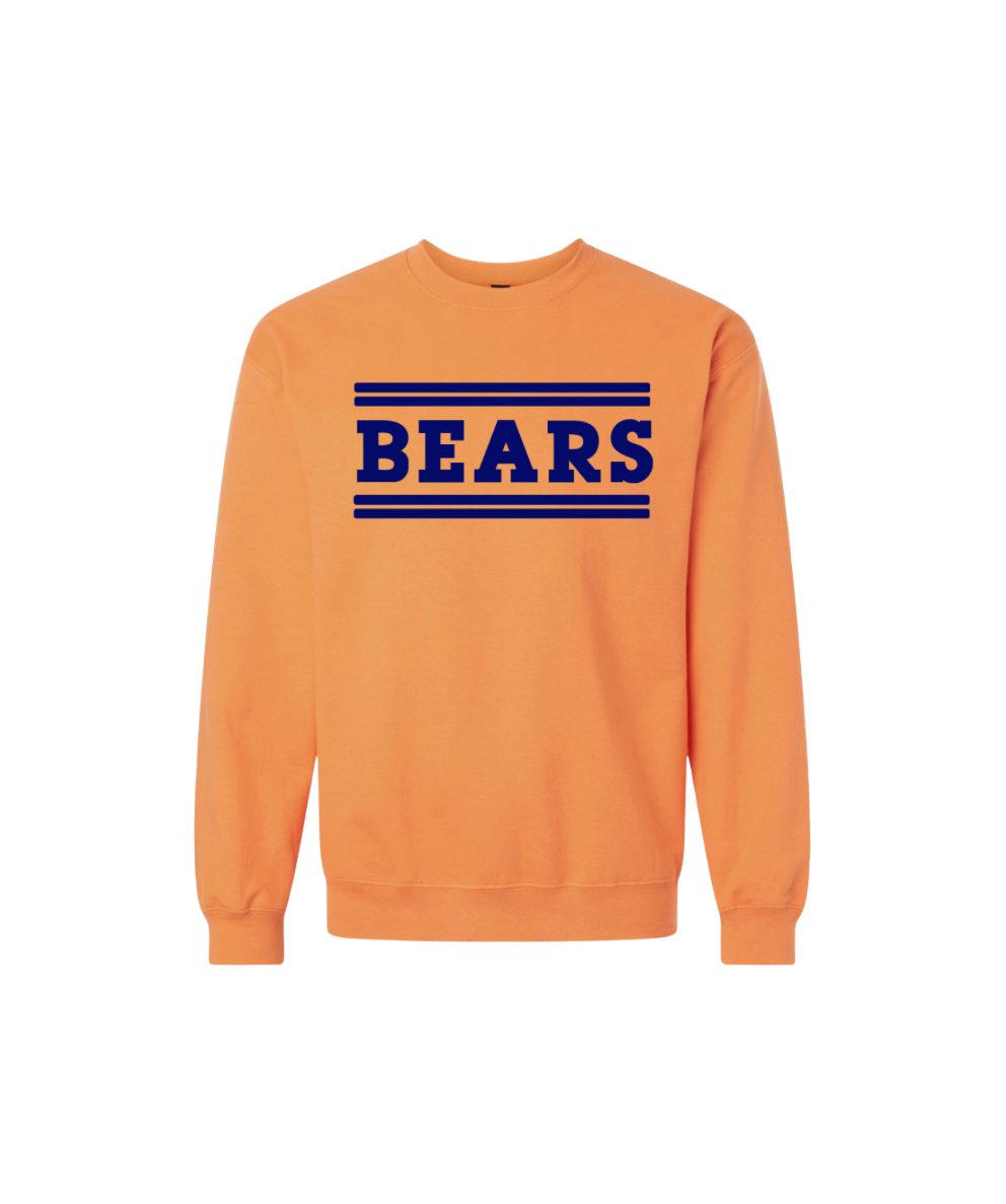 Bears Line Tangerine Crew