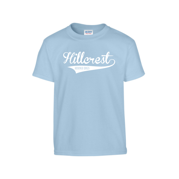 Hillcrest Cursive with Tail white font