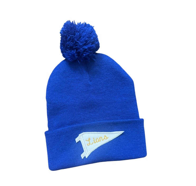 Lions Knit Pom Beanie