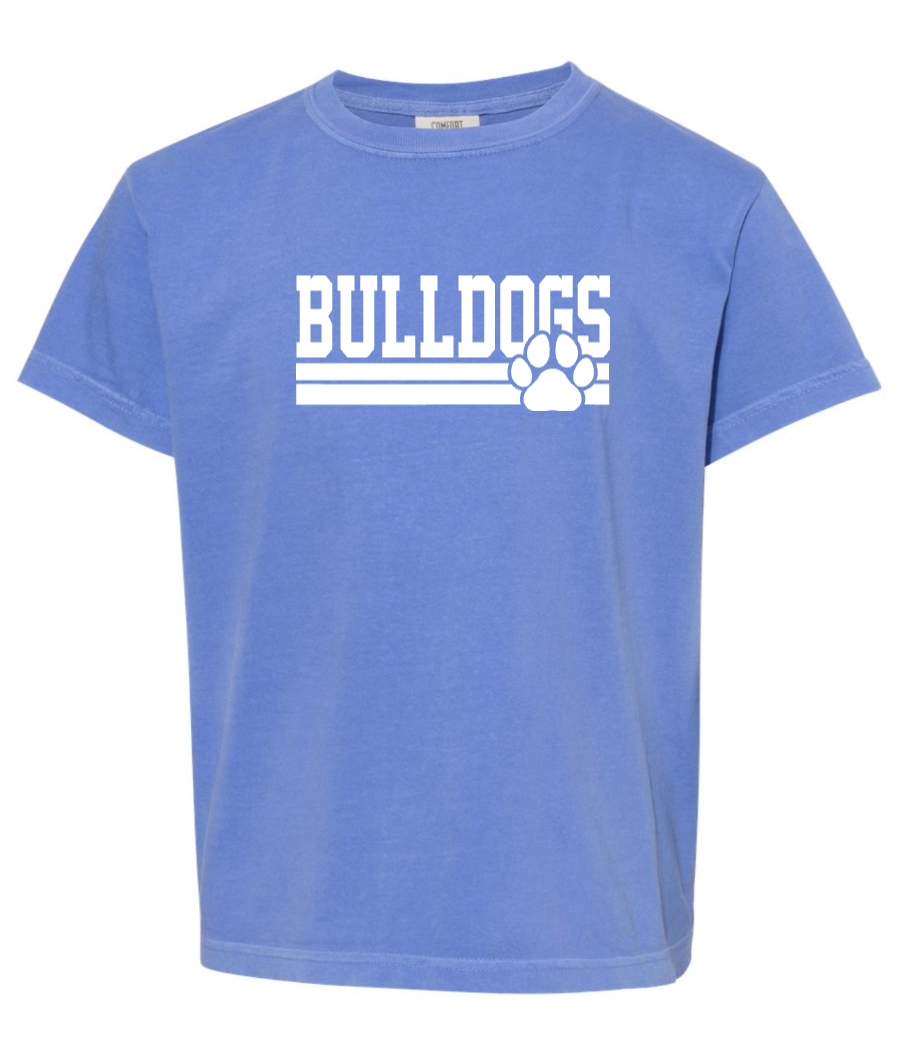 Bulldogs Paw Comfort Colors Tee