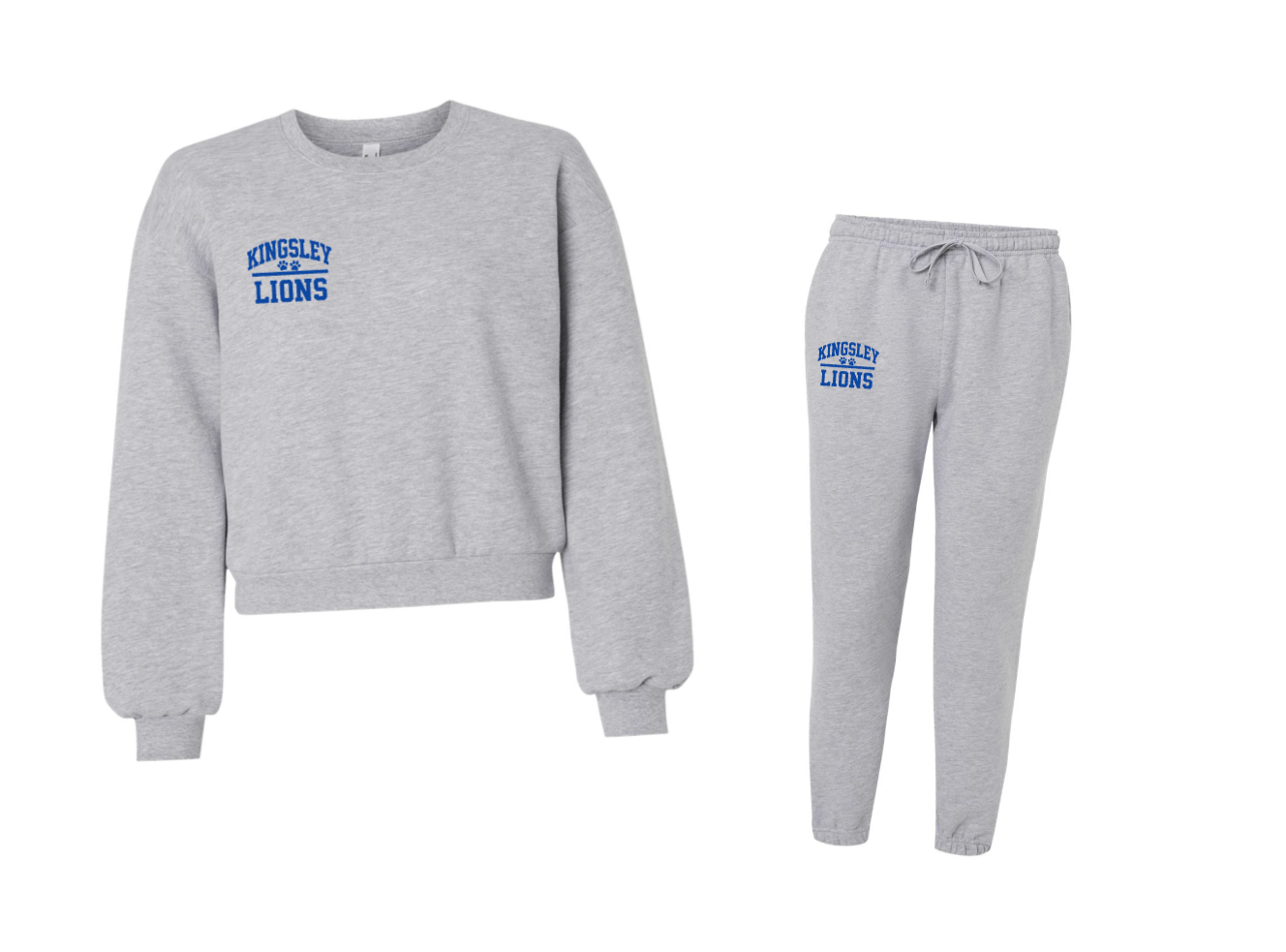 Womens American Apparel Cropped Crew Set