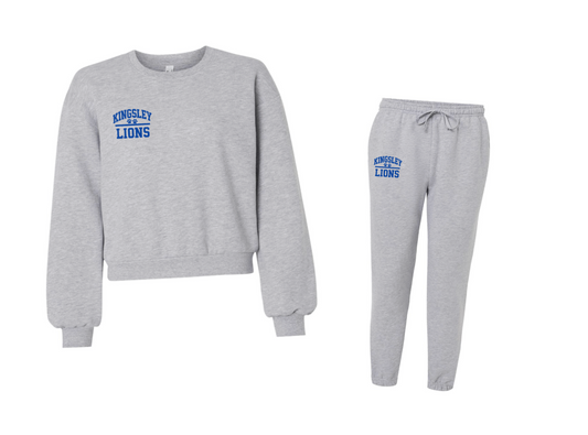 Womens American Apparel Cropped Crew Set